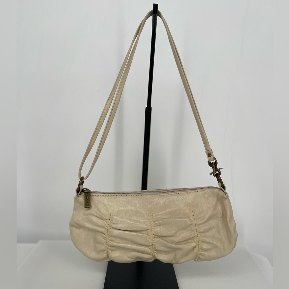 HOBO International Leather with Brass Hardware Green Paisley Interior Vintage